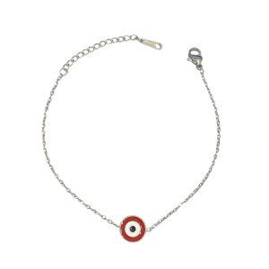 Ατσάλινη Αλυσίδα Με Κόκκινο Ματάκι - ΧρυσόA1200