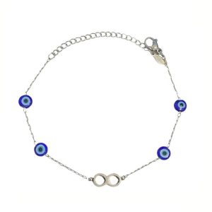 Ατσάλινο Βραχιόλι Με Ματάκια - ΧρυσόA12001