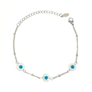 Ατσάλινο Βραχιόλι Με Ματάκια - ΧρυσόA12007