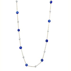 Ατσάλινο Κολιέ Με Ματάκια - ΑσημίA12027B