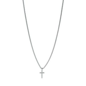 Ατσάλινο Κολιέ Σταυρός - ΧρυσόA12081A