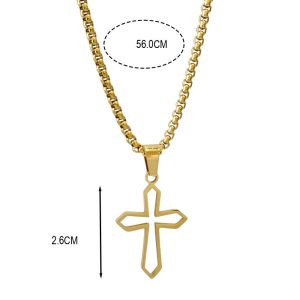 ς Σταυρός Από Ανοξείδωτο Χειρουργικό Ατσάλι - Ασημί12084