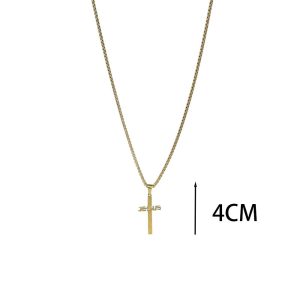 Ατσάλινο Κολιέ Σταυρός - ΧρυσόA12086