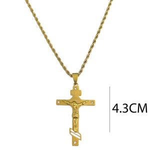 Ατσάλινο Κολιέ Σταυρός - ΧρυσόA12089