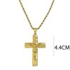 Ατσάλινο Κολιέ Σταυρός - ΧρυσόA12093A