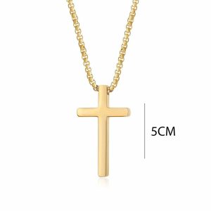 Ατσάλινο Κολιέ Σταυρός - ΧρυσόA12099A
