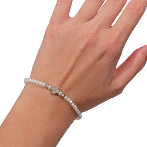 Βραχιόλι με Πέρλες και Τετράφυλλο - ΧρυσόA12145a