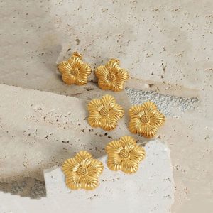 Ατσάλινα Σκουλαρίκια ΚαρφωτάA1215