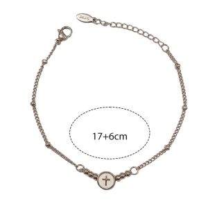 Βραχιόλι Ανοξείδωτο Ατσάλι με Σταυρό - ΧρυσόA12157a