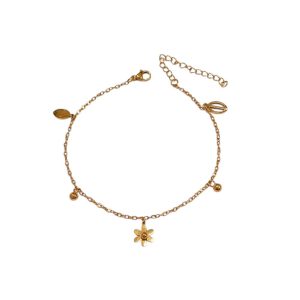 Βραχιόλι Ποδιού με Λουλούδι