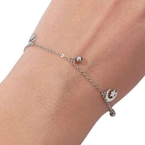 Βραχιόλι φεγγάρι αστέρι με χάντρες - ΧρυσόA12177a