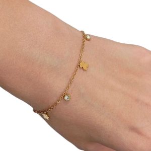 Βραχιόλι Αρκουδάκια και Στρασάκια - ΧρυσόA12185a