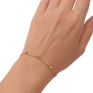 Βραχιόλι με Μάτι και Ζιργκόν - ΧρυσόA12189a