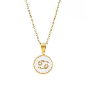 Ατσάλινο Κολιέ Με Ζώδιο (Καρκίνος)X00278