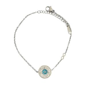 Ατσάλινο Βραχιόλι - ΜπλεA1326-1B