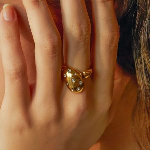 Ατσάλινο Ρυθμιζόμενο Δαχτυλίδι - ΑσημίA1330