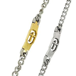 Ατσάλινο Βραχιόλι 22εκ. - ΑσημίA1433