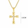 Ατσάλινο Κολιέ Με Σταυρό - ΧρυσόA1442A