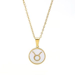 Ατσάλινο Κολιέ Με Ζώδιο (Ταύρος)X00276