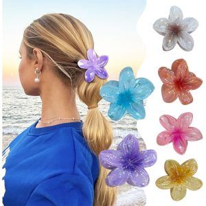 Σετ Κλαμεράκια Μαλλιών σε Σχήμα Λουλουδιού 12 ΤεμάχιαA16025