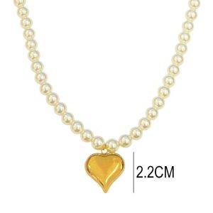 Ατσάλινο Κολιέ Με ΠέρλεςA1629