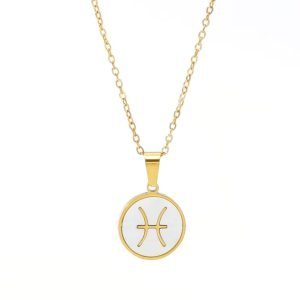 Ατσάλινο Κολιέ Με Ζώδιο (Ιχθύες)X00274