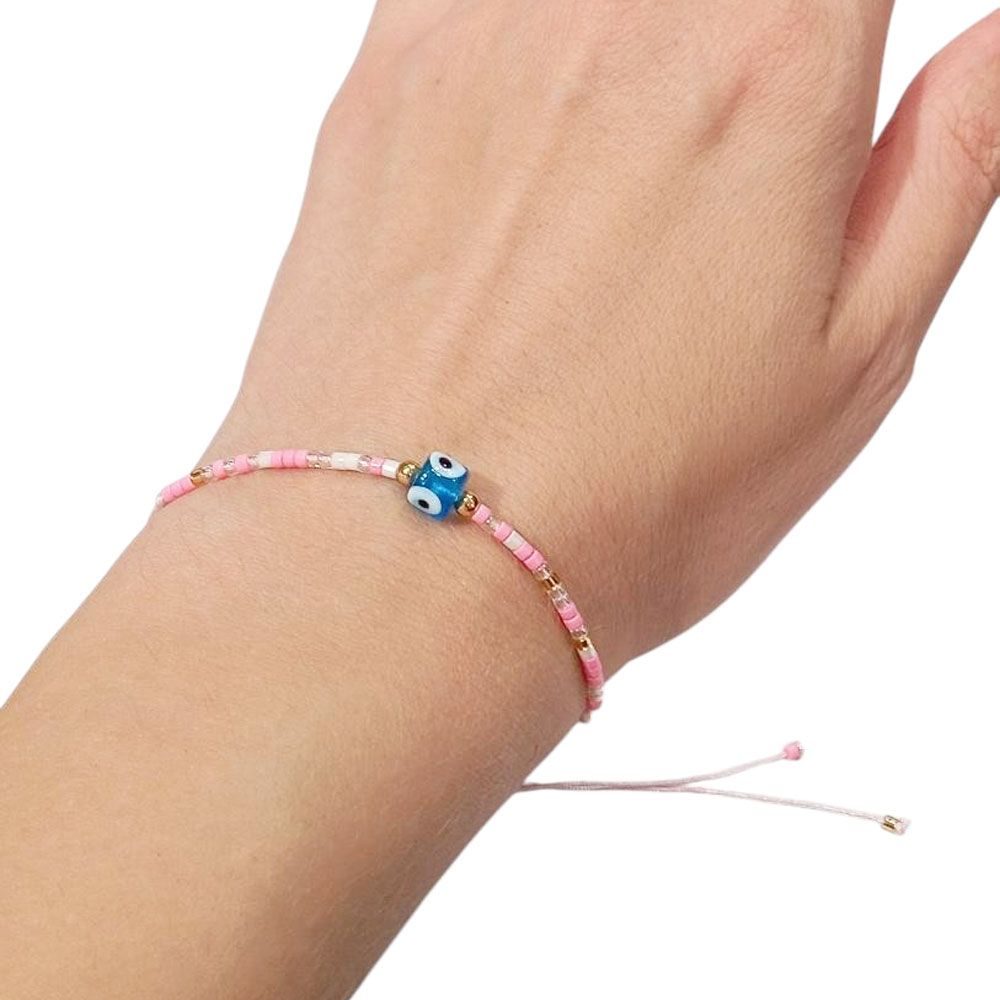 Χειροποίητα Βραχιόλια με Χάντρες & Ματάκι Σετ 12 τεμ. Χειροποίητα Βραχιόλια με Χάντρες & Ματάκι Σετ 12 τεμ.A18007