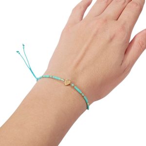 Βραχιόλια με Καρδιά και Χάντρες Καρδιά 12 τεμ.A18018