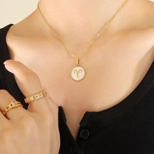 Ατσάλινο Κολιέ Με Ζώδιο (Κριός) - ΧρυσόX00135A