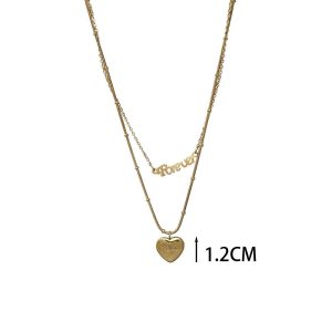 Ατσάλινο Κολιέ Με Καρδιά Και "Forever" - ΧρυσόA2027