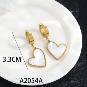 Ατσάλινα Σκουλαρίκια Καρφωτά - ΧρυσόA2054A