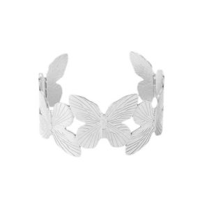Ατσάλινο Βραχιόλι Με Πεταλούδες - ΧρυσόA2067A