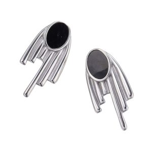 Ατσάλινα Σκουλαρίκια Καρφωτά - ΧρυσόA2074