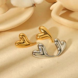 Ατσάλινα Σκουλαρίκια Καρφωτά - ΑσημίA2087