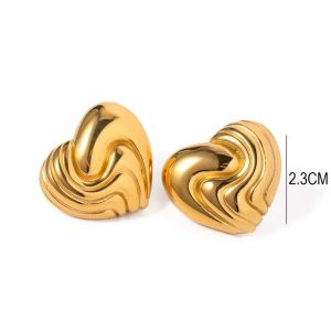 Ατσάλινα Σκουλαρίκια - ΧρυσόA2092A