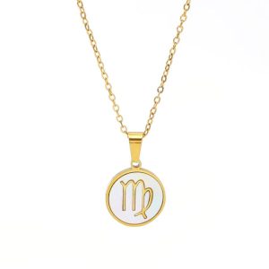 Ατσάλινο Κολιέ Με Ζώδιο (Παρθένος)X00270