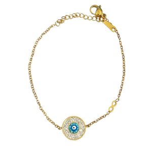 Ατσάλινο Βραχιόλι - ΜπλεA2114