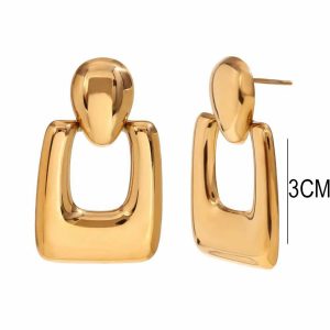 Ατσάλινα Σκουλαρίκια - ΧρυσόA2117