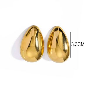 Ατσάλινα Σκουλαρίκια - ΧρυσόA2121