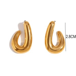 Ατσάλινα Σκουλαρίκια - ΧρυσόA2123