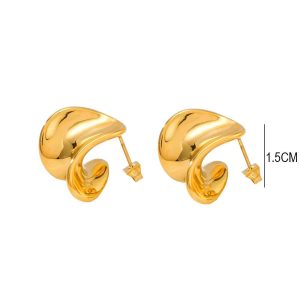 Ατσάλινα Σκουλαρίκια - ΑσημίA2126B