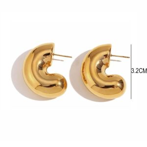 Ατσάλινα Σκουλαρίκια - ΧρυσόA2139