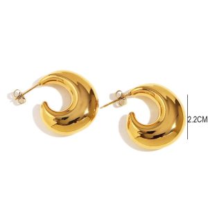 Ατσάλινα Σκουλαρίκια - ΧρυσόA2141