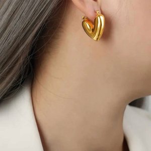 Ατσάλινα Σκουλαρίκια - ΧρυσόA3449A