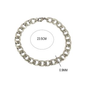 Αλυσίδα Απο Ανοξείδωτο Ατσάλι Ασημί Πλακέ 0.9mmA22004