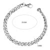 Αλυσίδα Απο Ανοξείδωτο Ατσάλι Ασημί Πλακέ 0.6mmA22006