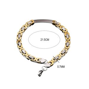 Βραχιόλι Ταυτότητα Απο Ανοξείδωτο Ατσάλι Πλακέ - ΑσημίA22017