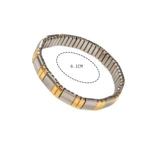 Βραχιόλι Ελαστικό Δίχρωμο Από Ανοξείδωτο ΑτσάλιΑ23016-1