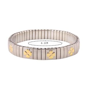 Βραχιόλι Ελαστικό Δίχρωμο Από Ανοξείδωτο ΑτσάλιΑ23016-3