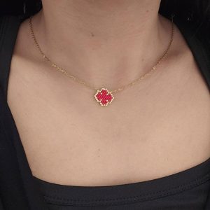 Κολιέ Απο Ανοξείδωτο Ατσάλι Με Ιαπωνικές Χάντρες Miyuki - Χρυσό ΜαύροA23037B